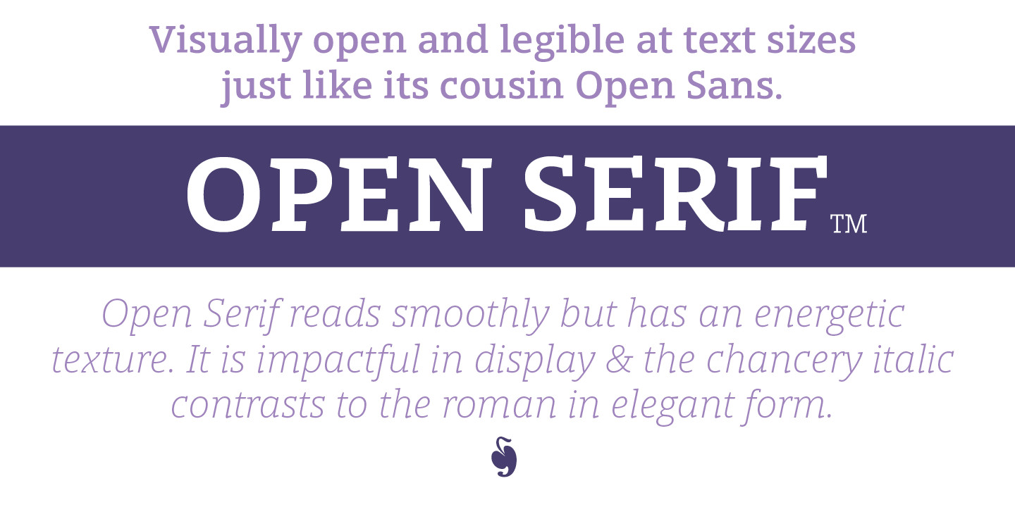 Beispiel einer Open Serif-Schriftart #1
